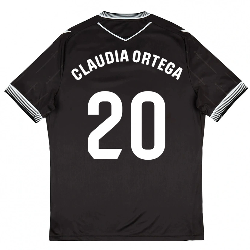 DanxenキッズClaudia Ortega#20黒白アウェイシャツ2025/26ジャージーユニフォーム