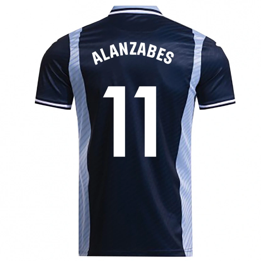 DanxenキッズMarta Alanzabes León#11紺空色アウェイシャツ2025/26ジャージーユニフォーム