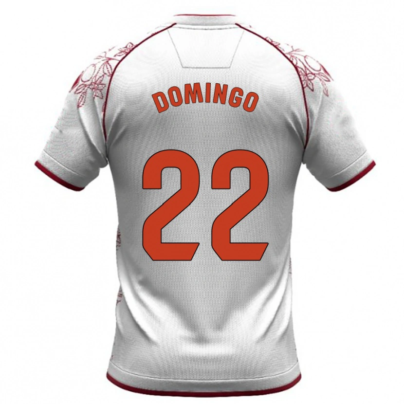 DanxenキッズJorge Domingo#22白バーガンディアウェイシャツ2025/26ジャージーユニフォーム