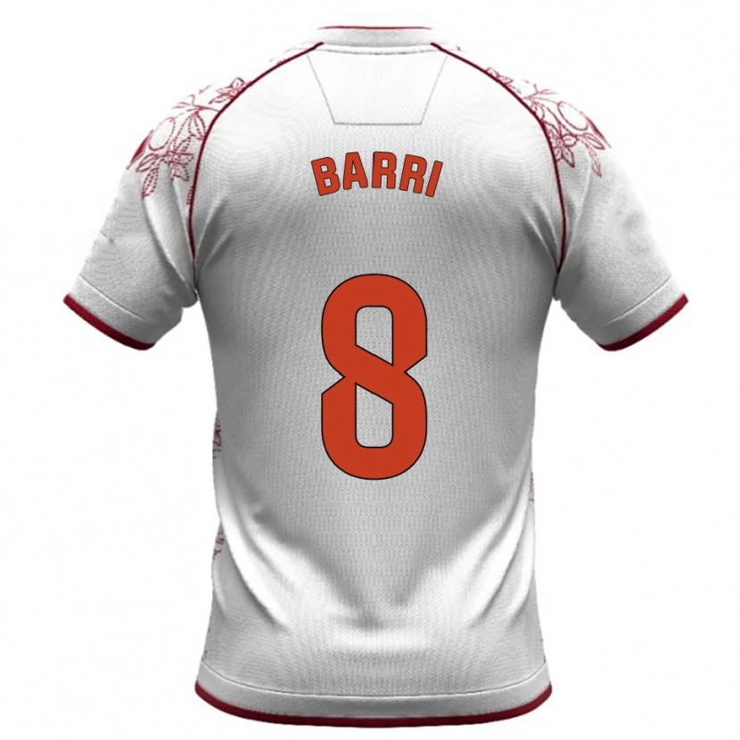 DanxenキッズDiego Barri#8白バーガンディアウェイシャツ2025/26ジャージーユニフォーム