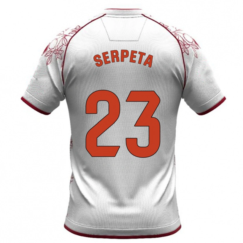 DanxenキッズSerpeta#23白バーガンディアウェイシャツ2025/26ジャージーユニフォーム