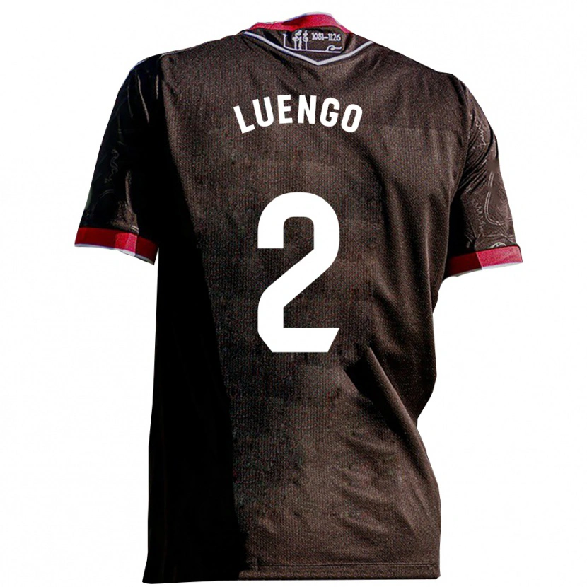 DanxenキッズCarlos Luengo#2黒赤アウェイシャツ2025/26ジャージーユニフォーム