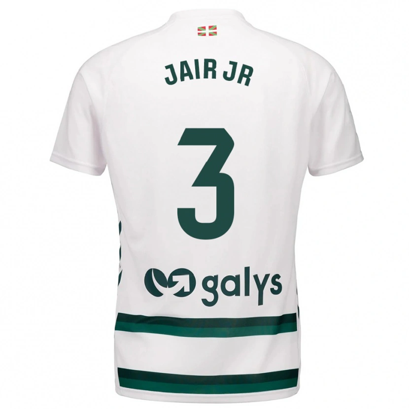 Danxenキッズジャイール・アマドール#3白緑アウェイシャツ2025/26ジャージーユニフォーム