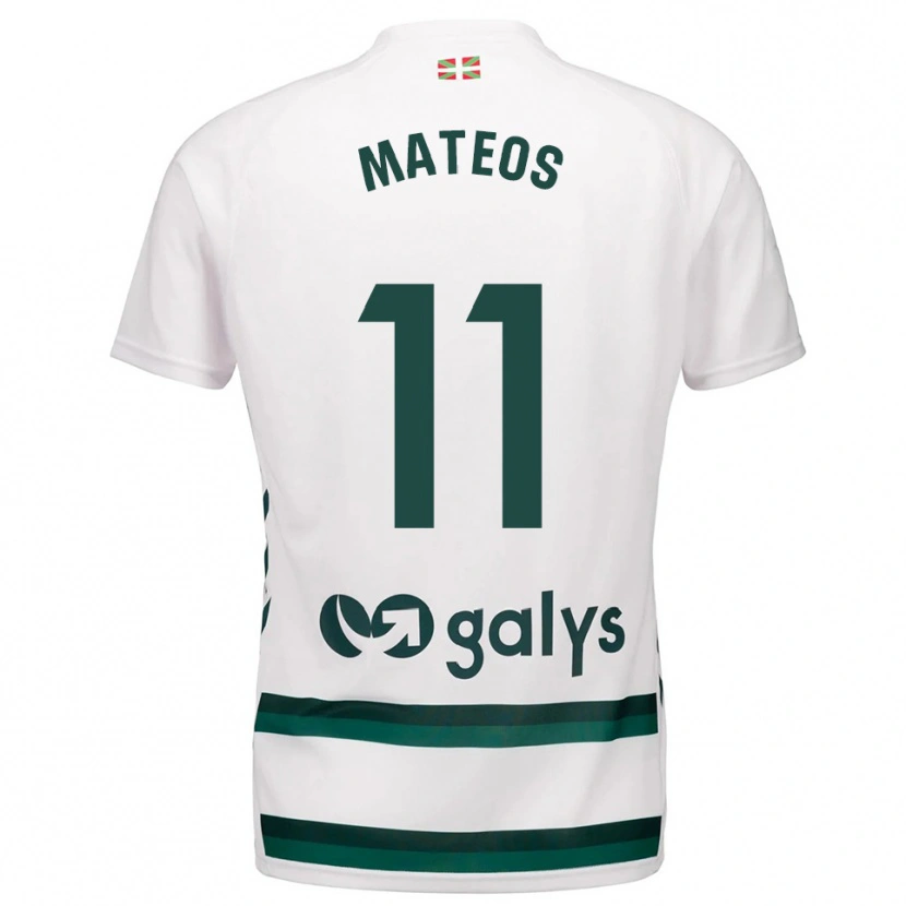 DanxenキッズEndika Mateos#11白緑アウェイシャツ2025/26ジャージーユニフォーム