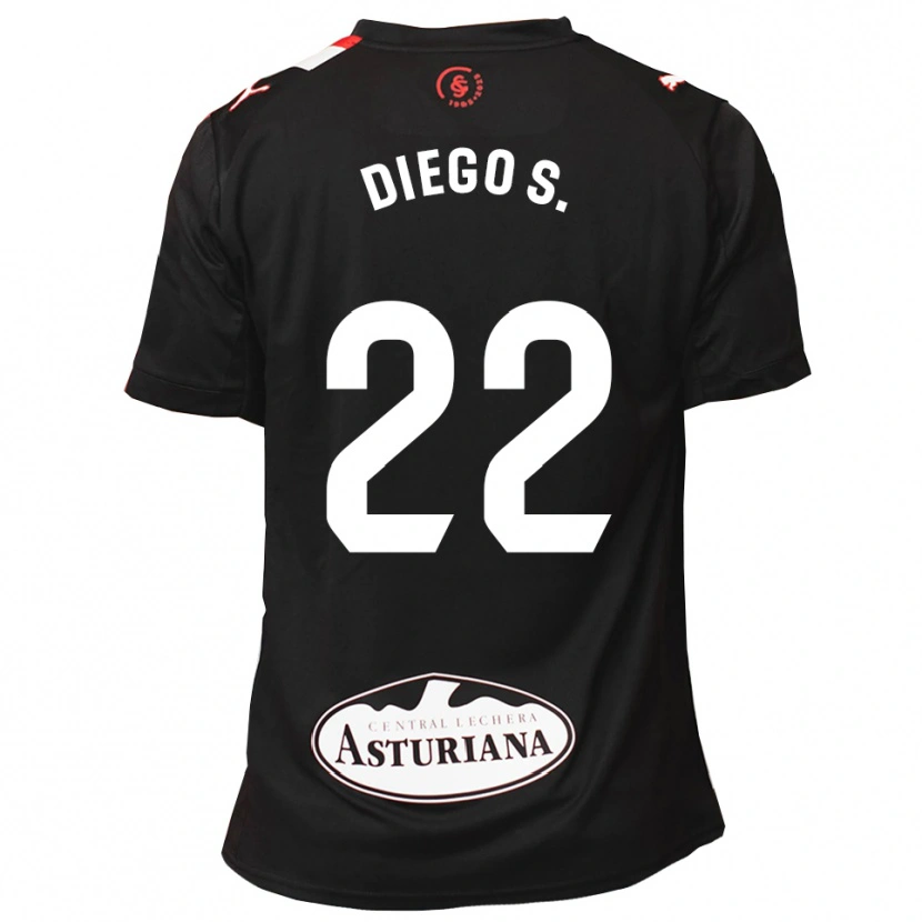 DanxenキッズDiego Sánchez#22黒白アウェイシャツ2025/26ジャージーユニフォーム