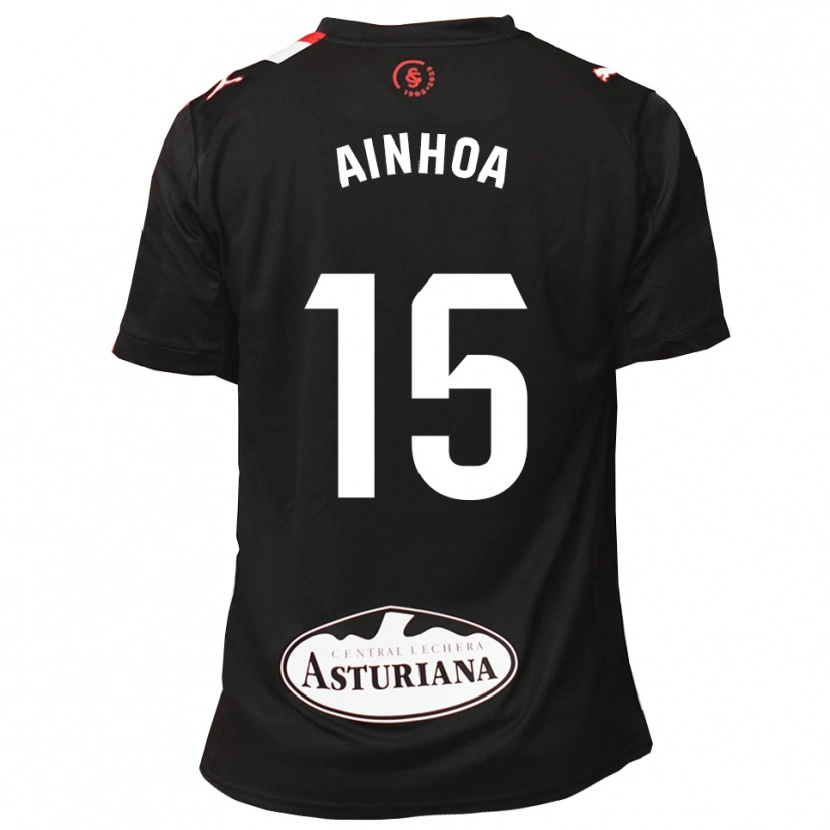 Danxenキッズアイノア・コレドール・プエンテ#15黒白アウェイシャツ2025/26ジャージーユニフォーム
