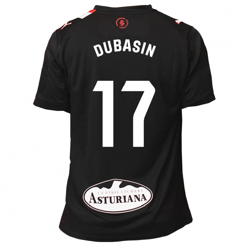 DanxenキッズJonathan Dubasin#17黒白アウェイシャツ2025/26ジャージーユニフォーム