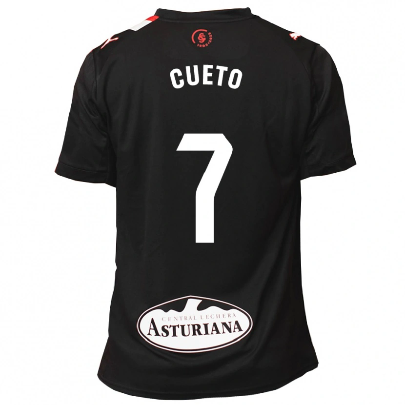 DanxenキッズNuria Cueto Padrós#7黒白アウェイシャツ2025/26ジャージーユニフォーム