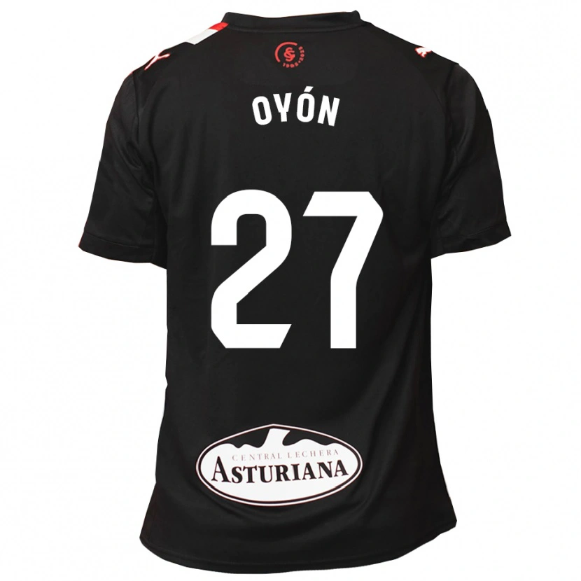 DanxenキッズÁlex Oyón#27黒白アウェイシャツ2025/26ジャージーユニフォーム