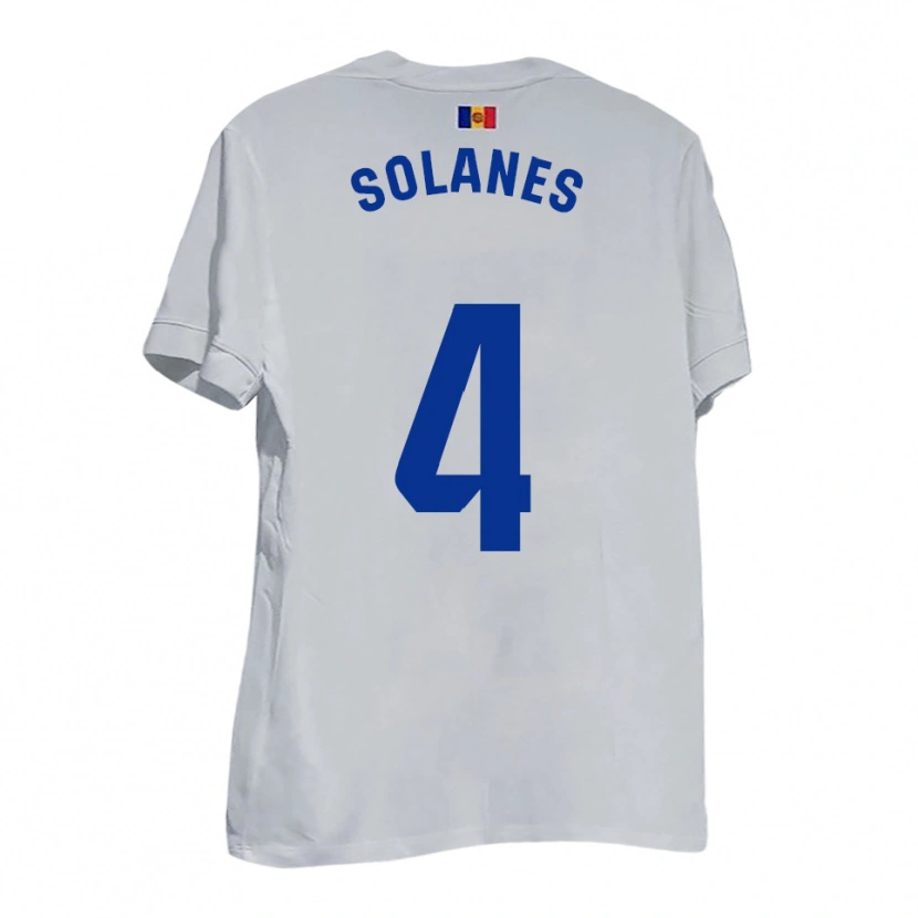 DanxenキッズAlbert Solanes#4白 青 黄アウェイシャツ2025/26ジャージーユニフォーム