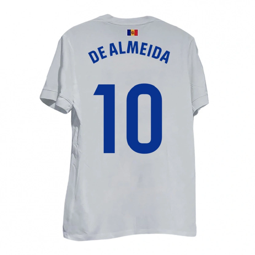 DanxenキッズTomás De Almeida#10白 青 黄アウェイシャツ2025/26ジャージーユニフォーム