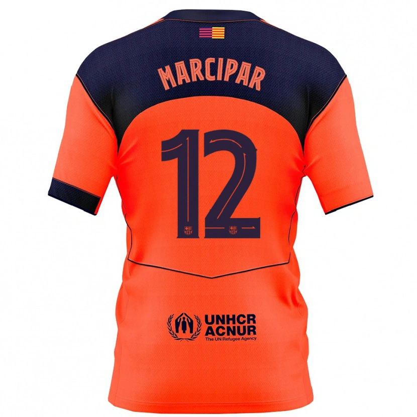 DanxenキッズNico Marcipar#12オレンジ紺サードユニフォームシャツ2025/26ジャージーユニフォーム