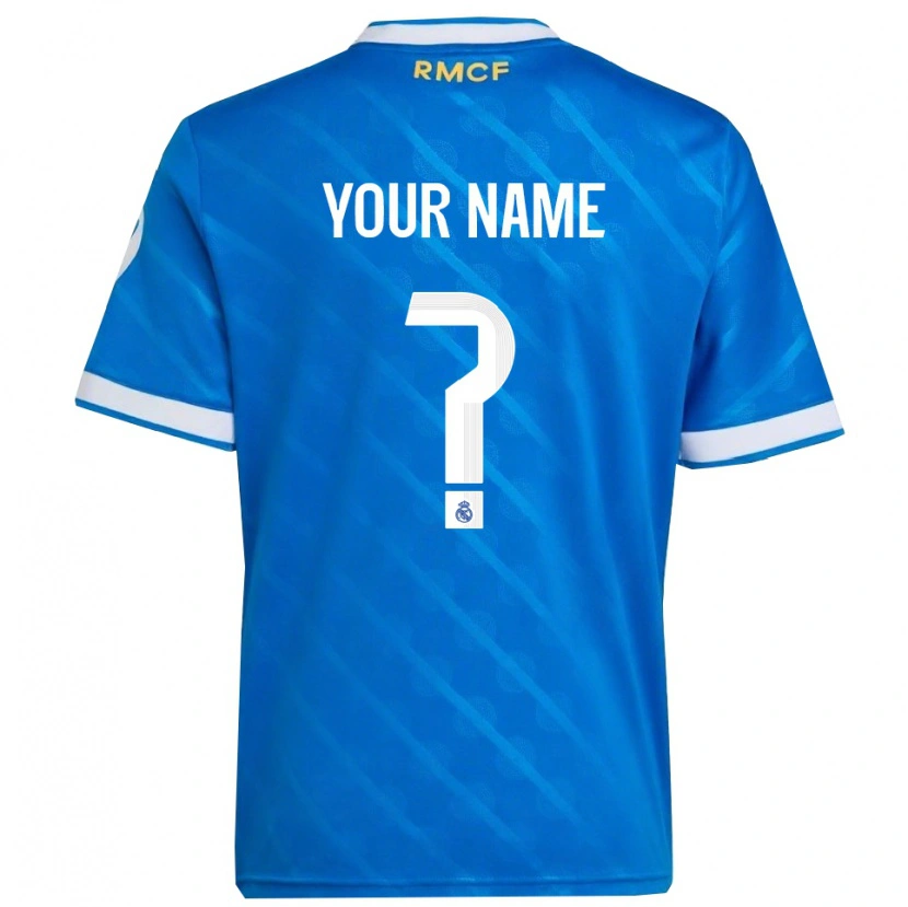 Danxenキッズあなたの名前#0青白サードユニフォームシャツ2025/26ジャージーユニフォーム