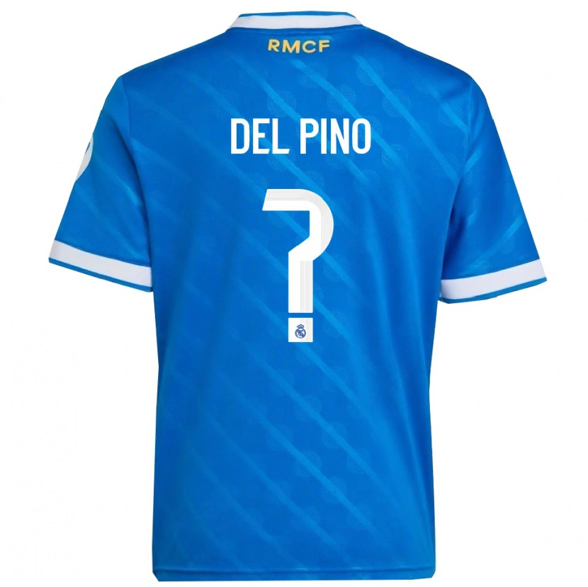 DanxenキッズSantiago Del Pino#0青白サードユニフォームシャツ2025/26ジャージーユニフォーム