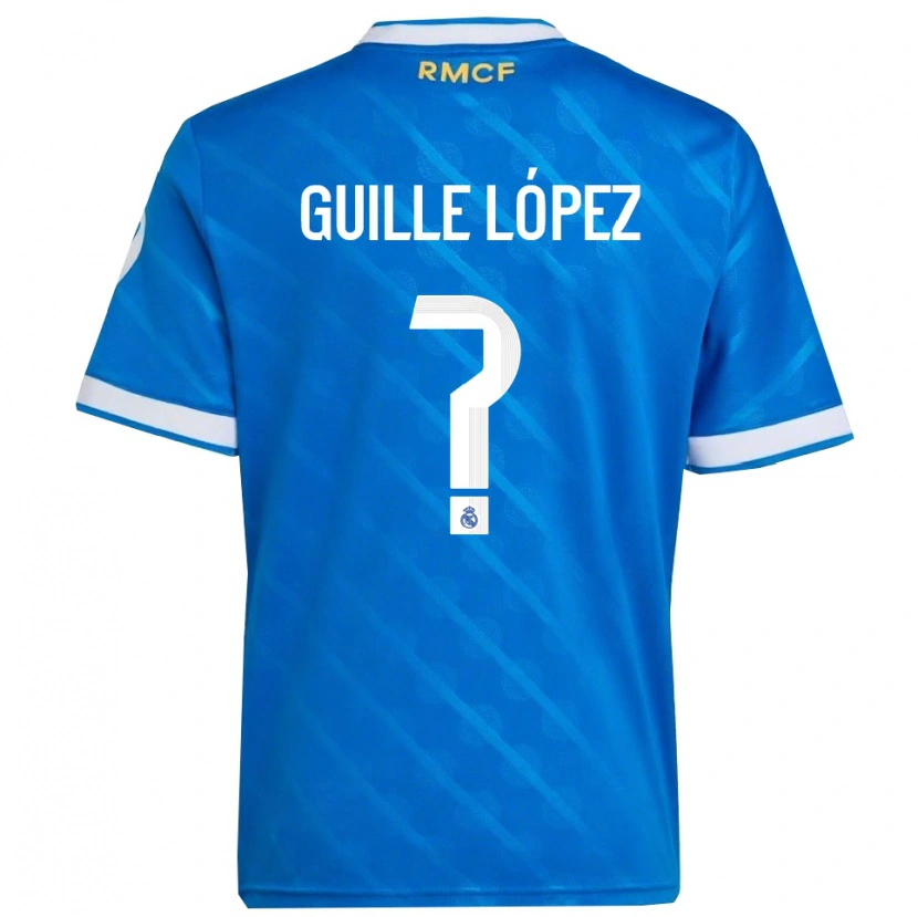 DanxenキッズGuille López#0青白サードユニフォームシャツ2025/26ジャージーユニフォーム