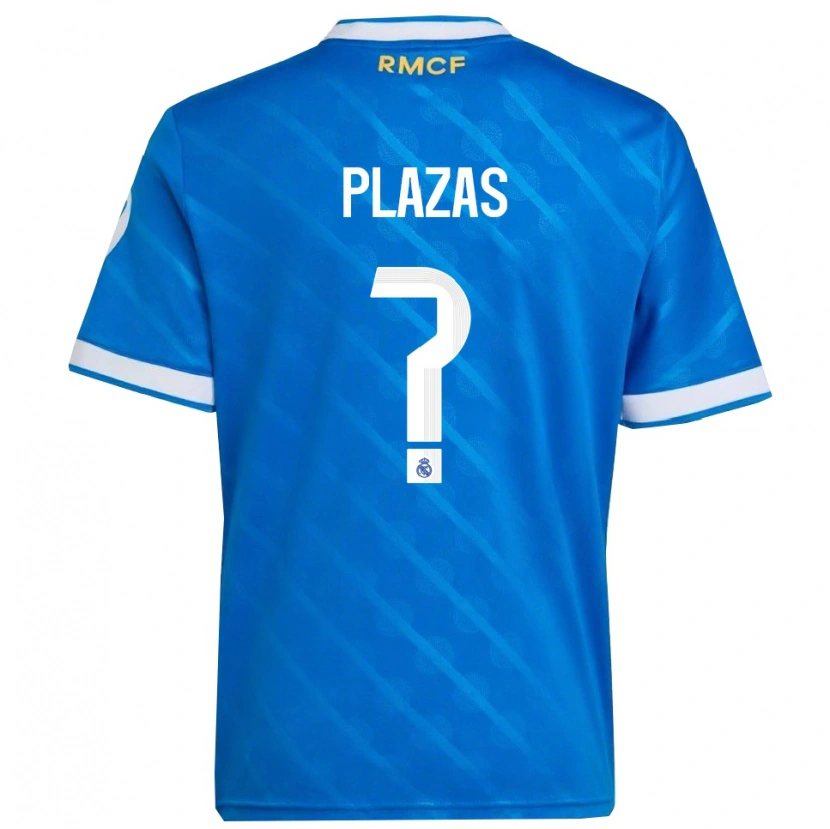 DanxenキッズVictor Plazas#0青白サードユニフォームシャツ2025/26ジャージーユニフォーム
