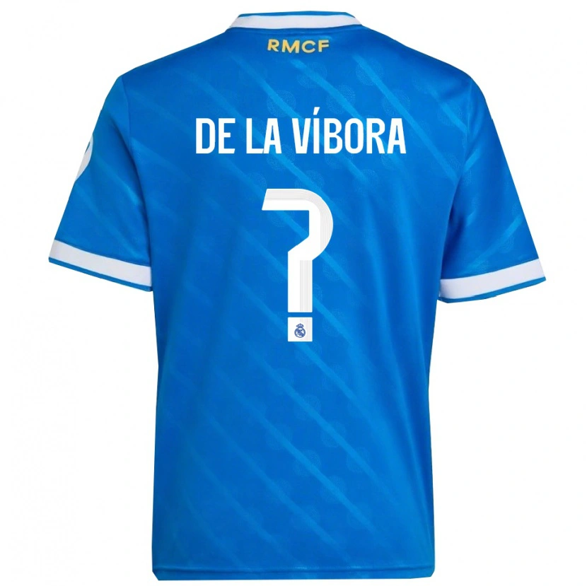 DanxenキッズDavid De La Víbora#0青白サードユニフォームシャツ2025/26ジャージーユニフォーム