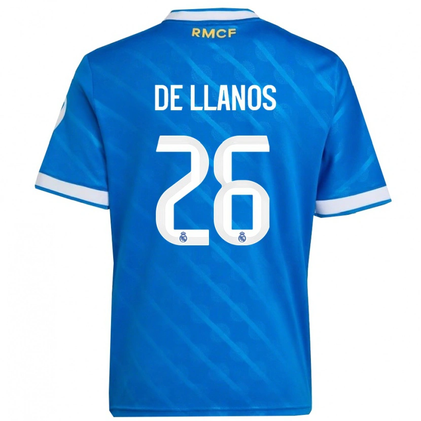 Danxenキッズヒューゴ・デ・リャノス#26青白サードユニフォームシャツ2025/26ジャージーユニフォーム