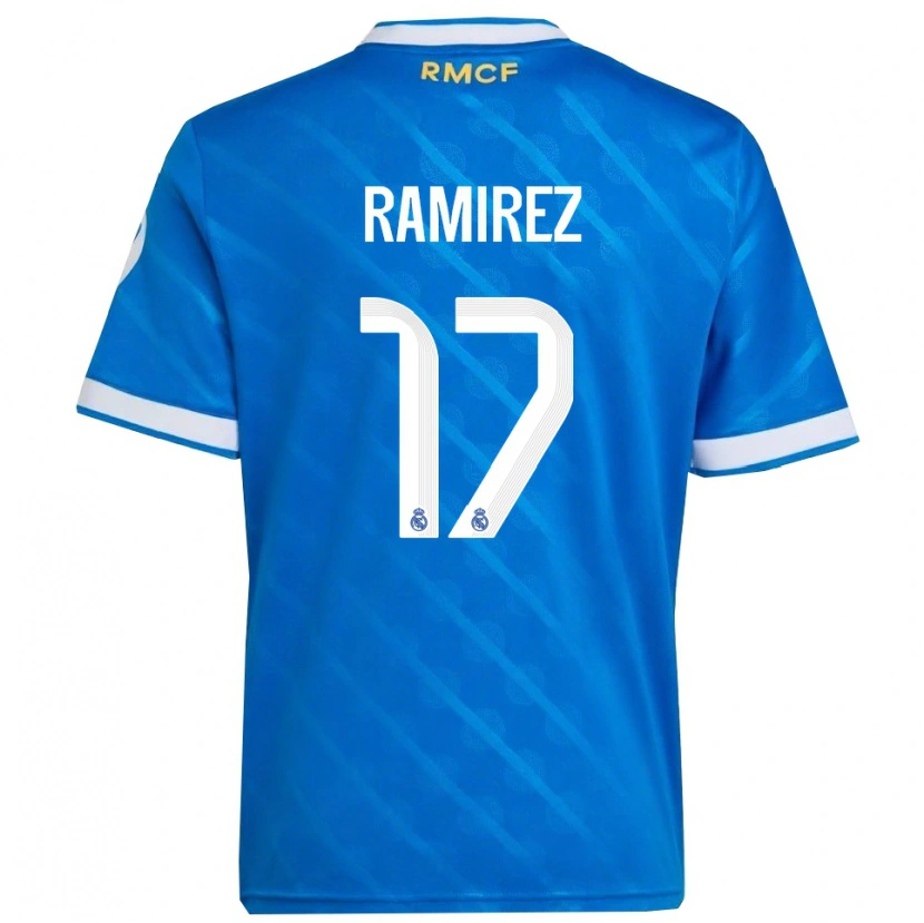 Danxenキッズダリオ・ラミレス・ラミレス#17青白サードユニフォームシャツ2025/26ジャージーユニフォーム