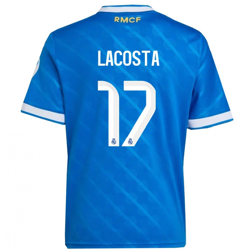 DanxenキッズDiego Lacosta#17青白サードユニフォームシャツ2025/26ジャージーユニフォーム