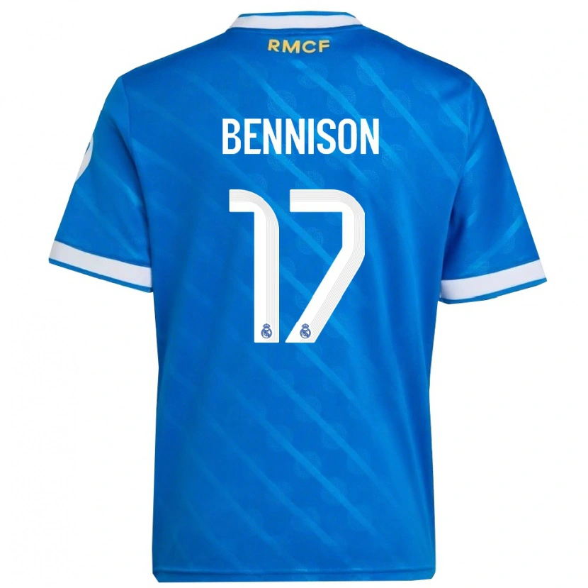 Danxenキッズハンナ・ベニソン#17青白サードユニフォームシャツ2025/26ジャージーユニフォーム