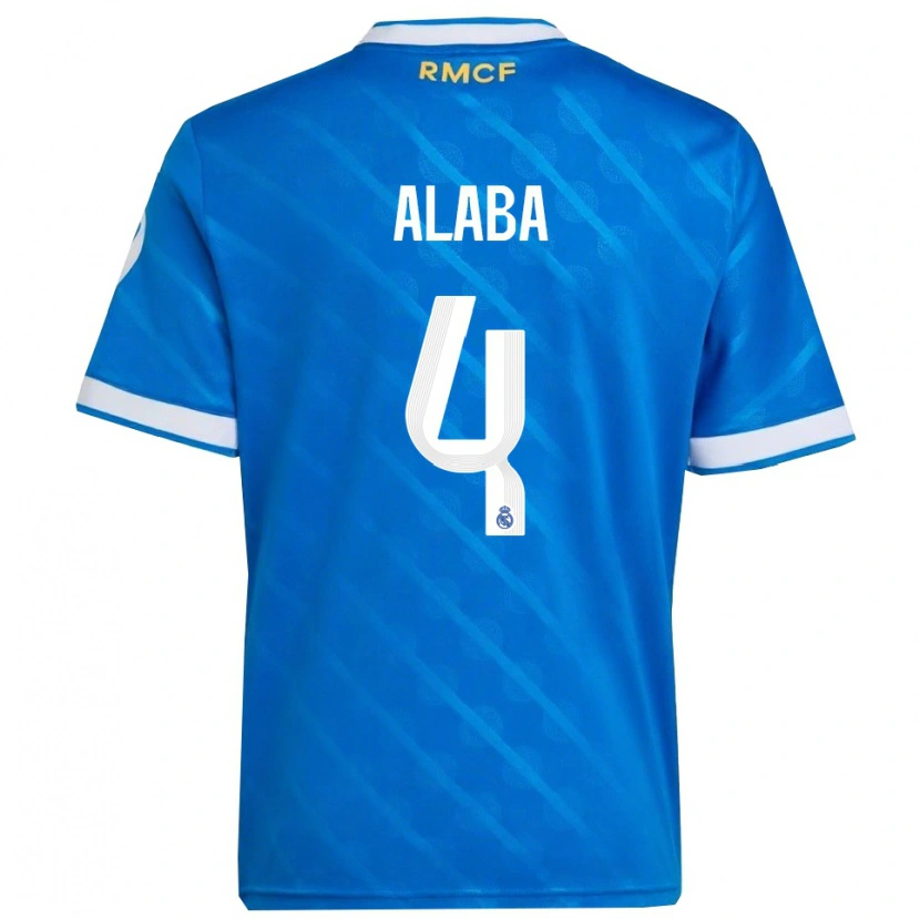 Danxenキッズダヴィド・アラバ#4青白サードユニフォームシャツ2025/26ジャージーユニフォーム
