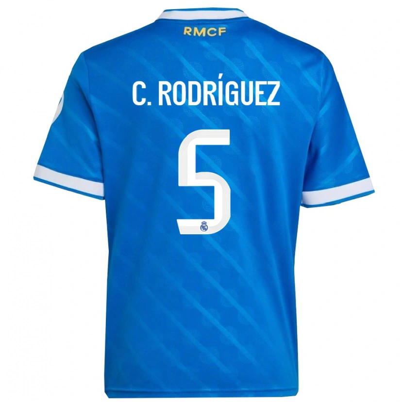 Danxenキッズカルロス・ロドリゲス#5青白サードユニフォームシャツ2025/26ジャージーユニフォーム