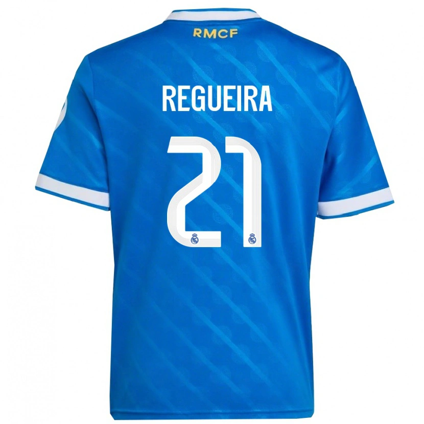 DanxenキッズIzan Regueira#21青白サードユニフォームシャツ2025/26ジャージーユニフォーム