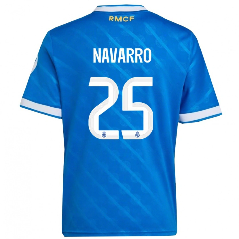 DanxenキッズJavier Navarro#25青白サードユニフォームシャツ2025/26ジャージーユニフォーム
