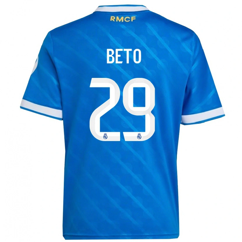 DanxenキッズBeto Martínez#29青白サードユニフォームシャツ2025/26ジャージーユニフォーム