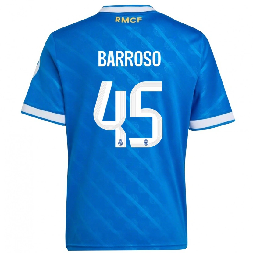 DanxenキッズJaime Barroso#45青白サードユニフォームシャツ2025/26ジャージーユニフォーム