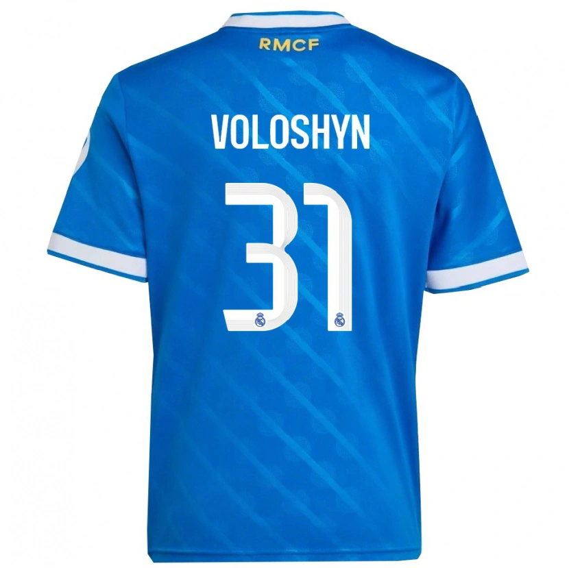 DanxenキッズIlya Voloshyn#31青白サードユニフォームシャツ2025/26ジャージーユニフォーム