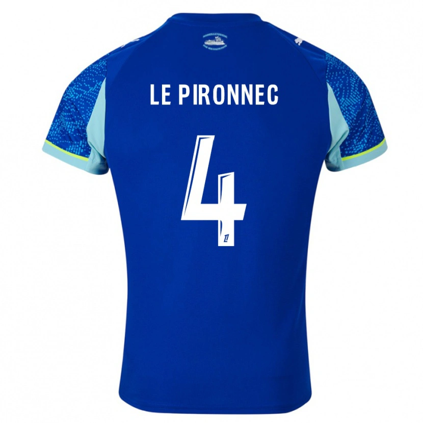 DanxenキッズKélian Le Pironnec#4空色白サードユニフォームシャツ2025/26ジャージーユニフォーム