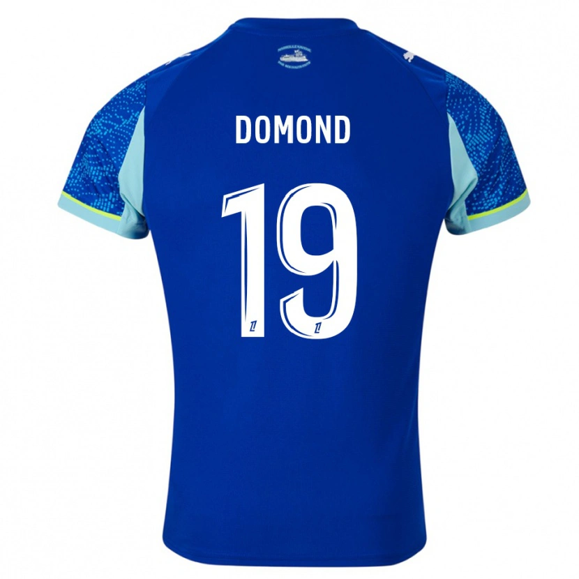 DanxenキッズChelsea Domond#19空色白サードユニフォームシャツ2025/26ジャージーユニフォーム