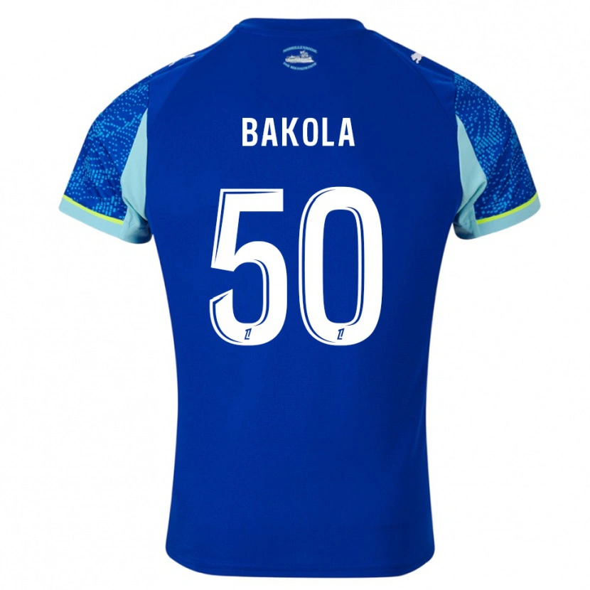 DanxenキッズDarryl Bakola#50空色白サードユニフォームシャツ2025/26ジャージーユニフォーム