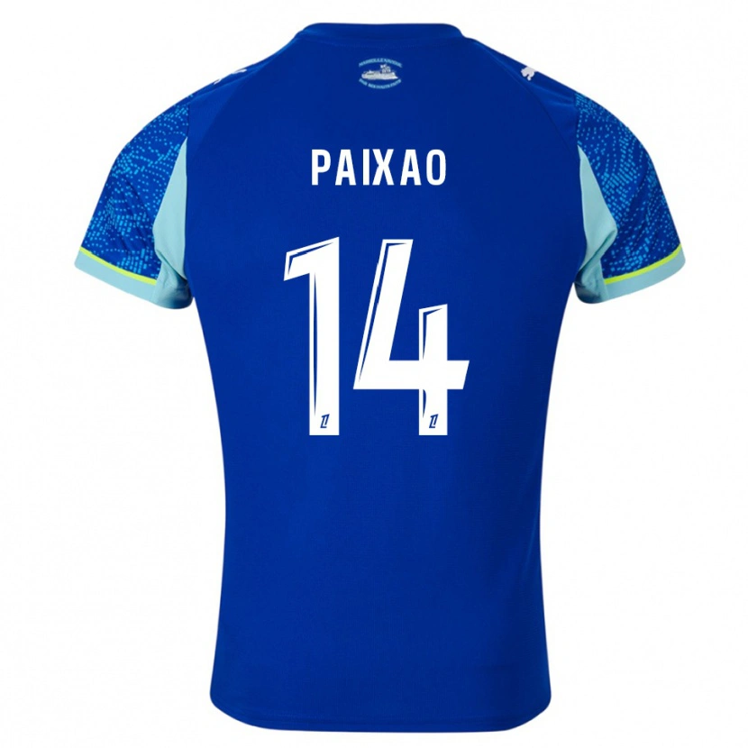 Danxenキッズイゴール・パイシャオン#14空色白サードユニフォームシャツ2025/26ジャージーユニフォーム
