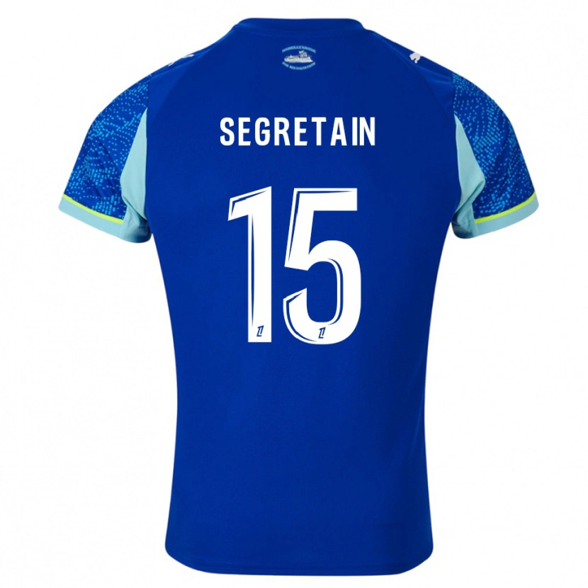 DanxenキッズJulie Ségrétain#15空色白サードユニフォームシャツ2025/26ジャージーユニフォーム