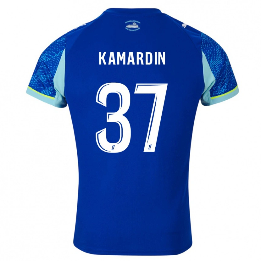 Danxenキッズアーロン・カマルダン#37空色白サードユニフォームシャツ2025/26ジャージーユニフォーム