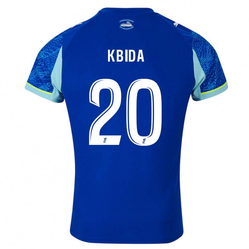 DanxenキッズInes Kbida#20空色白サードユニフォームシャツ2025/26ジャージーユニフォーム