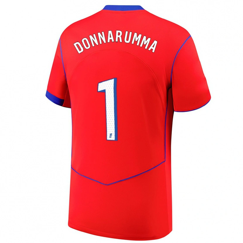 Danxenキッズジャンルイジ・ドンナルンマ#1赤青白サードユニフォームシャツ2025/26ジャージーユニフォーム