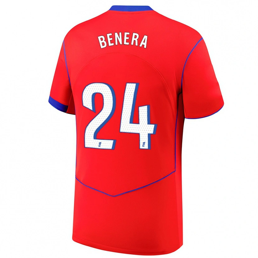 Danxenキッズベイビー・ジョーディ・ベネラ#24赤青白サードユニフォームシャツ2025/26ジャージーユニフォーム