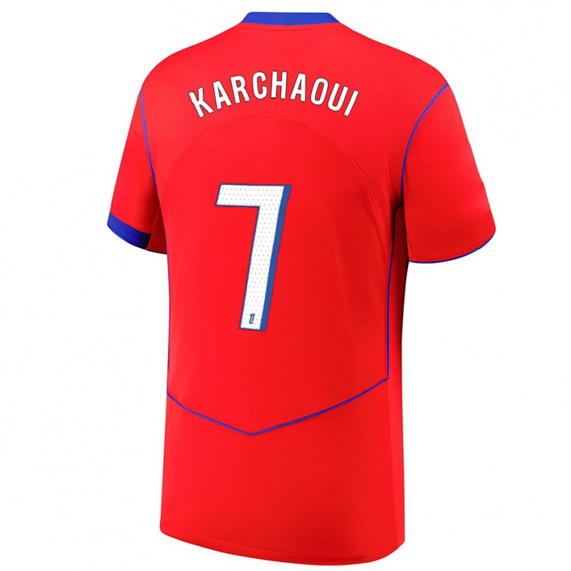 Danxenキッズサキナ・キャシャウィ#7赤青白サードユニフォームシャツ2025/26ジャージーユニフォーム
