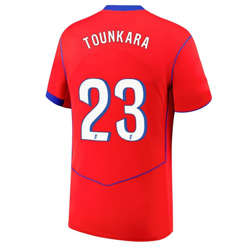 Danxenキッズアイサトゥ・トゥンカラ#23赤青白サードユニフォームシャツ2025/26ジャージーユニフォーム