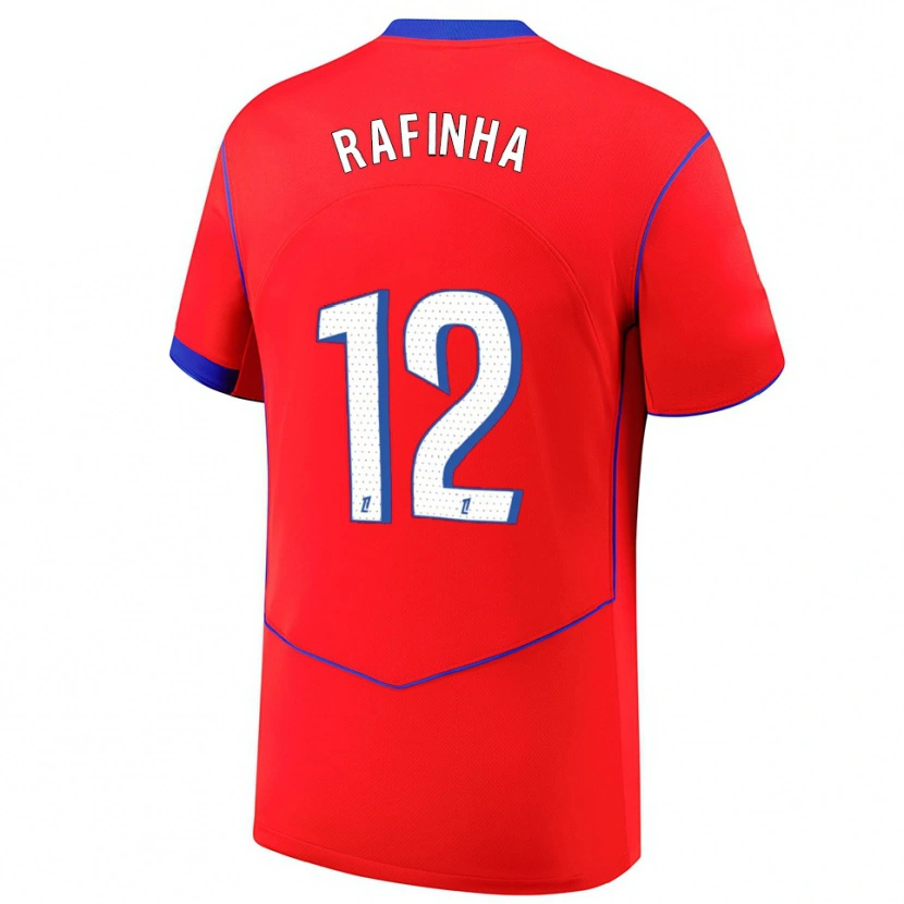Danxenキッズラファエル・アルカンタラ・ド・ナシメント#12赤青白サードユニフォームシャツ2025/26ジャージーユニフォーム