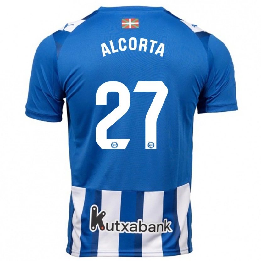 DanxenメンズAlaitz Alcorta#27青白ホームシャツ2025/26ジャージーユニフォーム