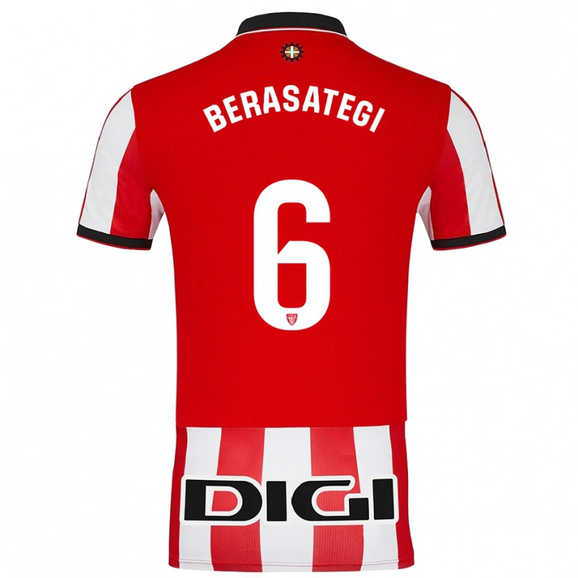 DanxenメンズSuhar Berasategi#6赤白ホームシャツ2025/26ジャージーユニフォーム