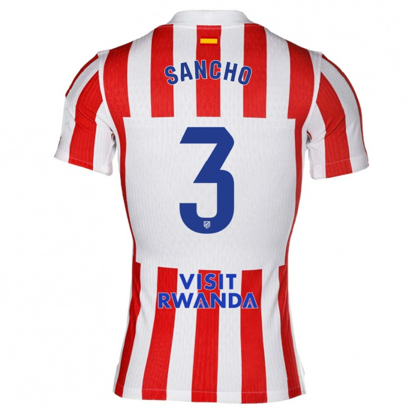 DanxenメンズDiego Sancho#3赤白ホームシャツ2025/26ジャージーユニフォーム