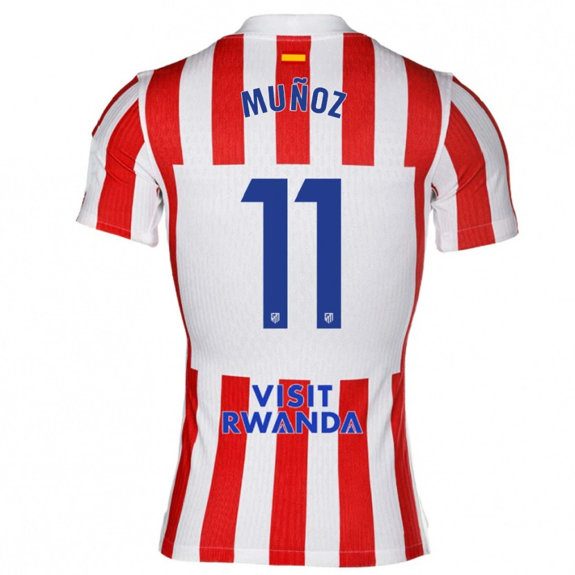 DanxenメンズDani Muñoz#11赤白ホームシャツ2025/26ジャージーユニフォーム
