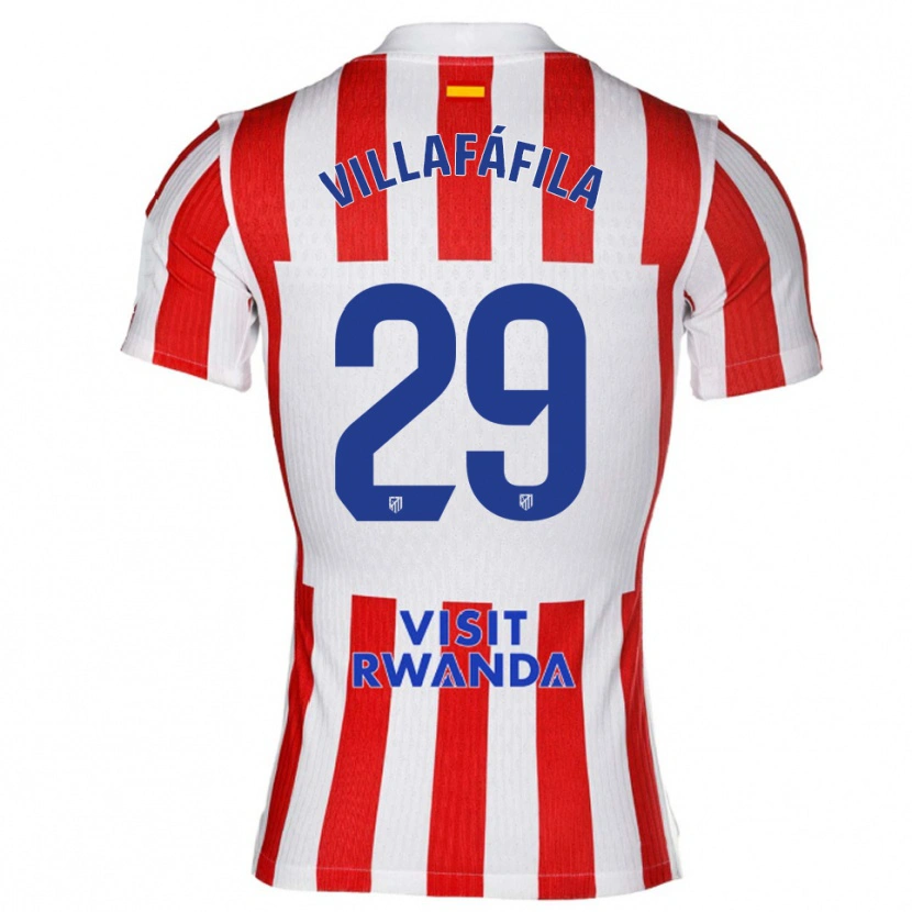 DanxenメンズMariano Villafáfila#29赤白ホームシャツ2025/26ジャージーユニフォーム