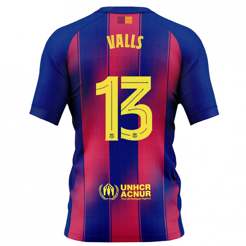 DanxenメンズGerard Valls#13青赤ホームシャツ2025/26ジャージーユニフォーム